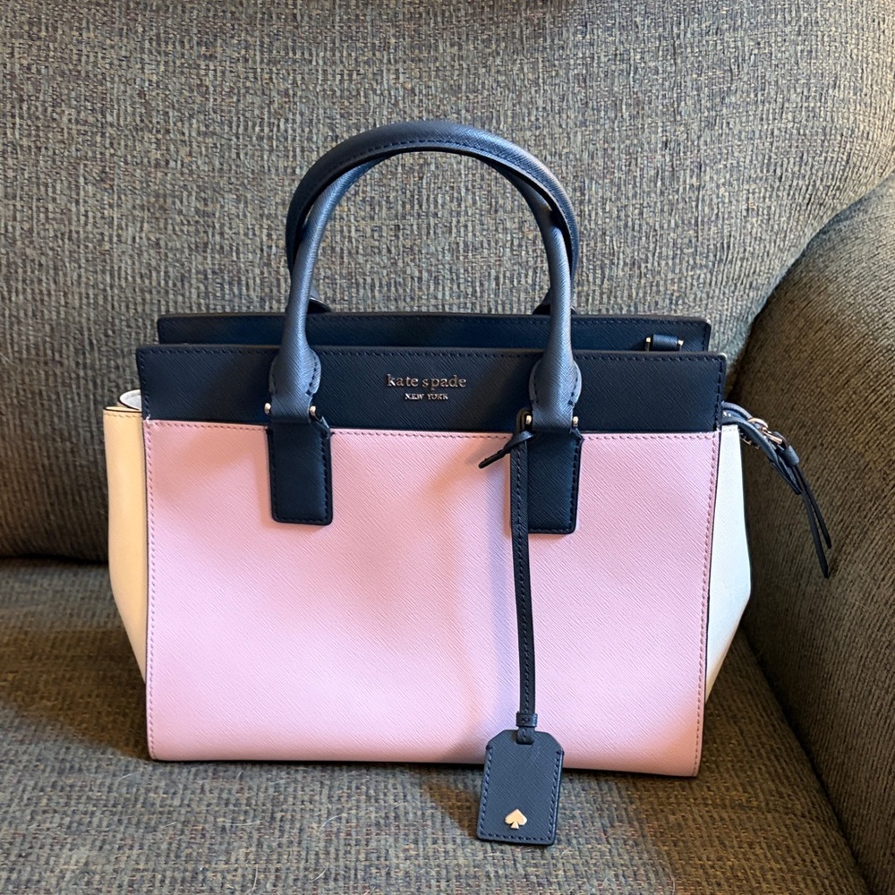 Kate Spade Periwinkle and Navy Cameron Medium Satchel